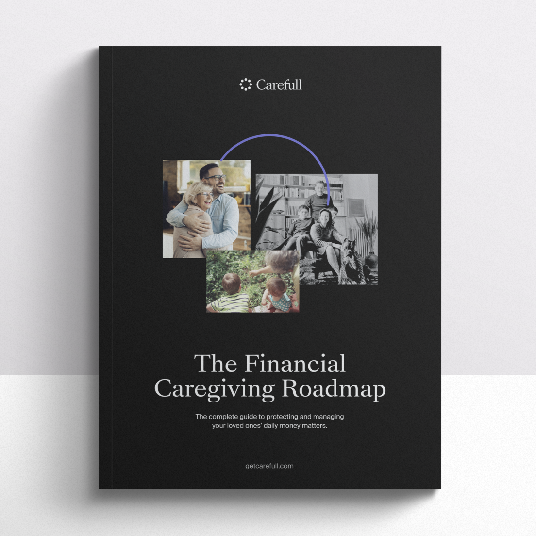 A book with the title 'The Financial Caregiving Roadmap'